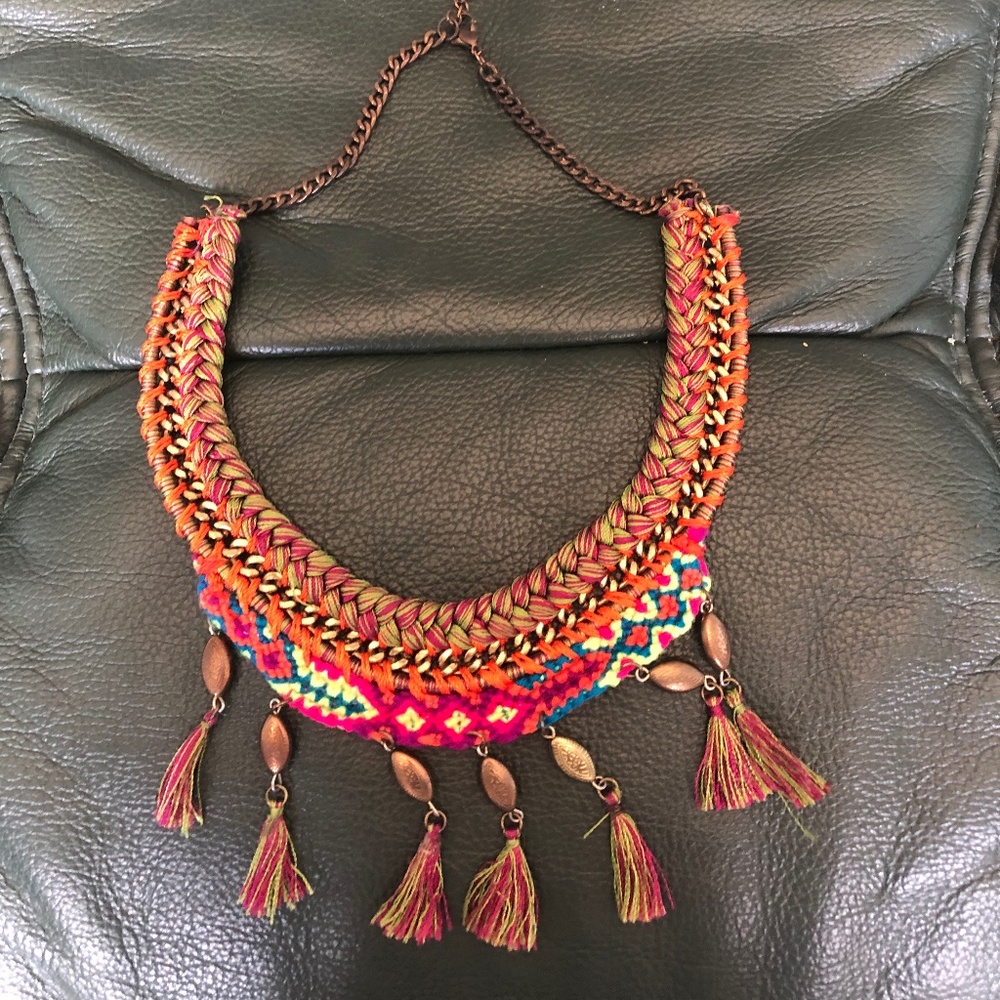 Handmade woven necklace